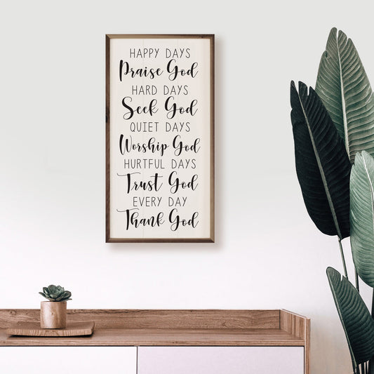 Praise Seek Worship Trust Thank God White image 0