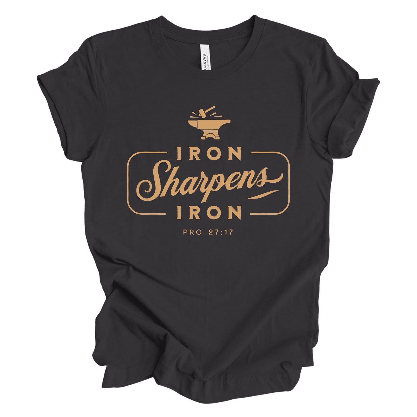 Iron Sharpens Iron Dark Grey Tee image 0