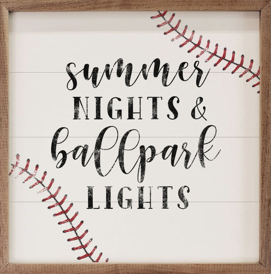 Summer Nights And Ballpark Lights White image 0