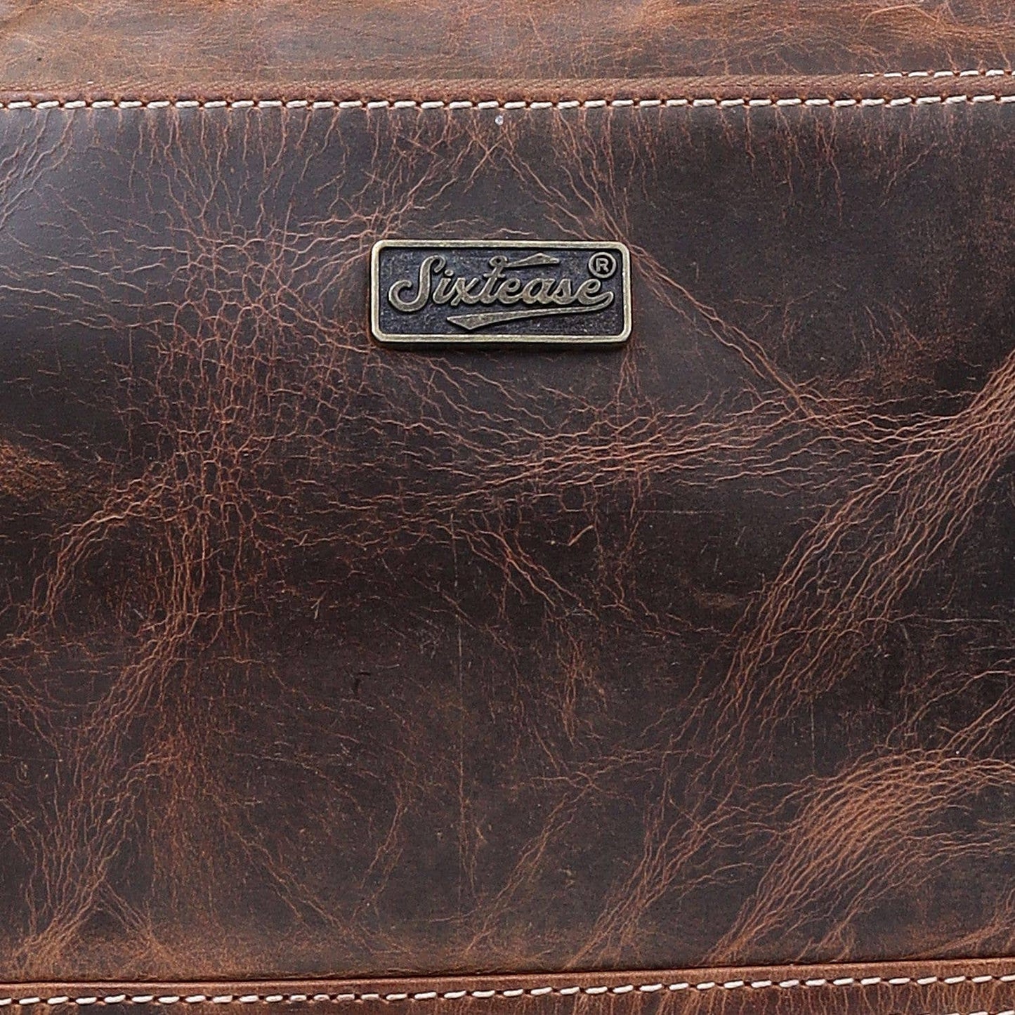 Rustic Genuine Leather Chestnut Crossbody