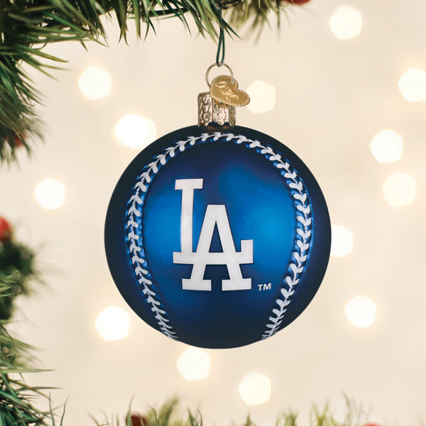 Dodgers Baseball Ornament