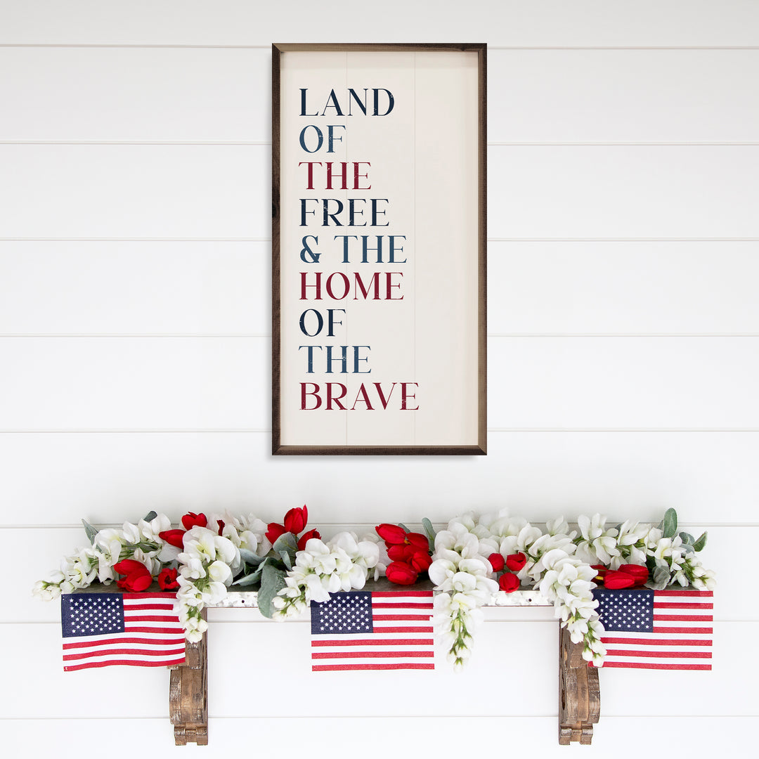 Land Of The Free Words White image 4