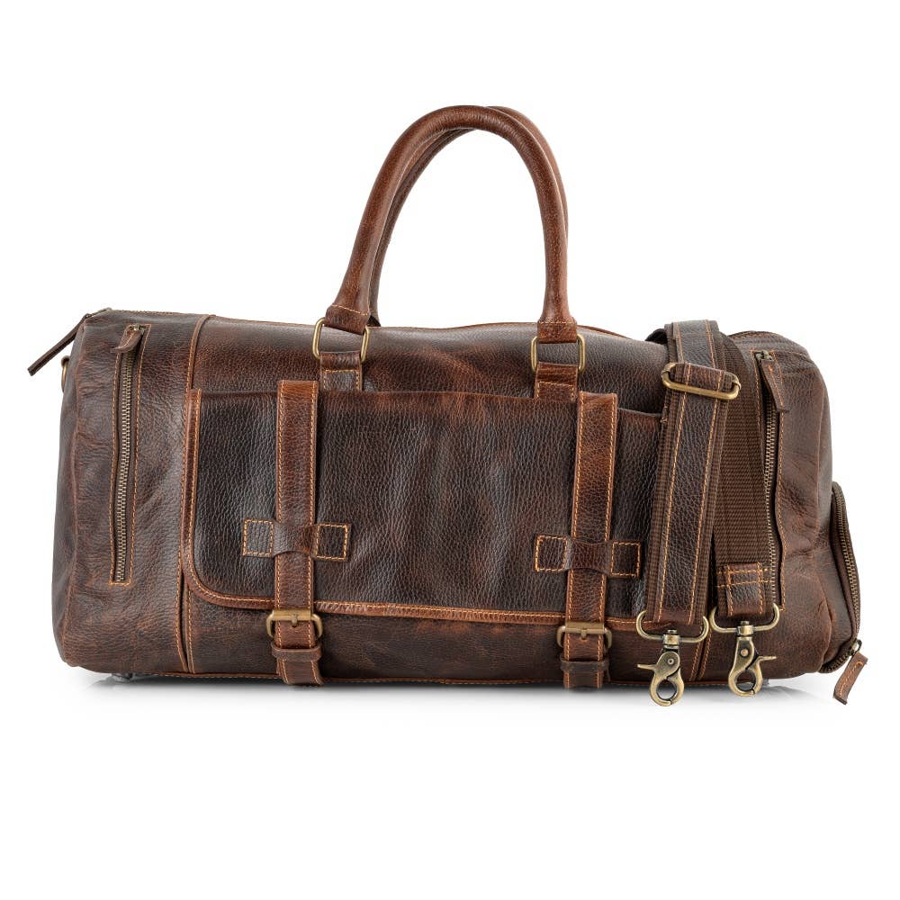 Full Grain Leather Unisex Duffel/Travel Bag
