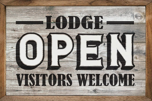 Lodge Open Visitors Welcome Whitewash image 0