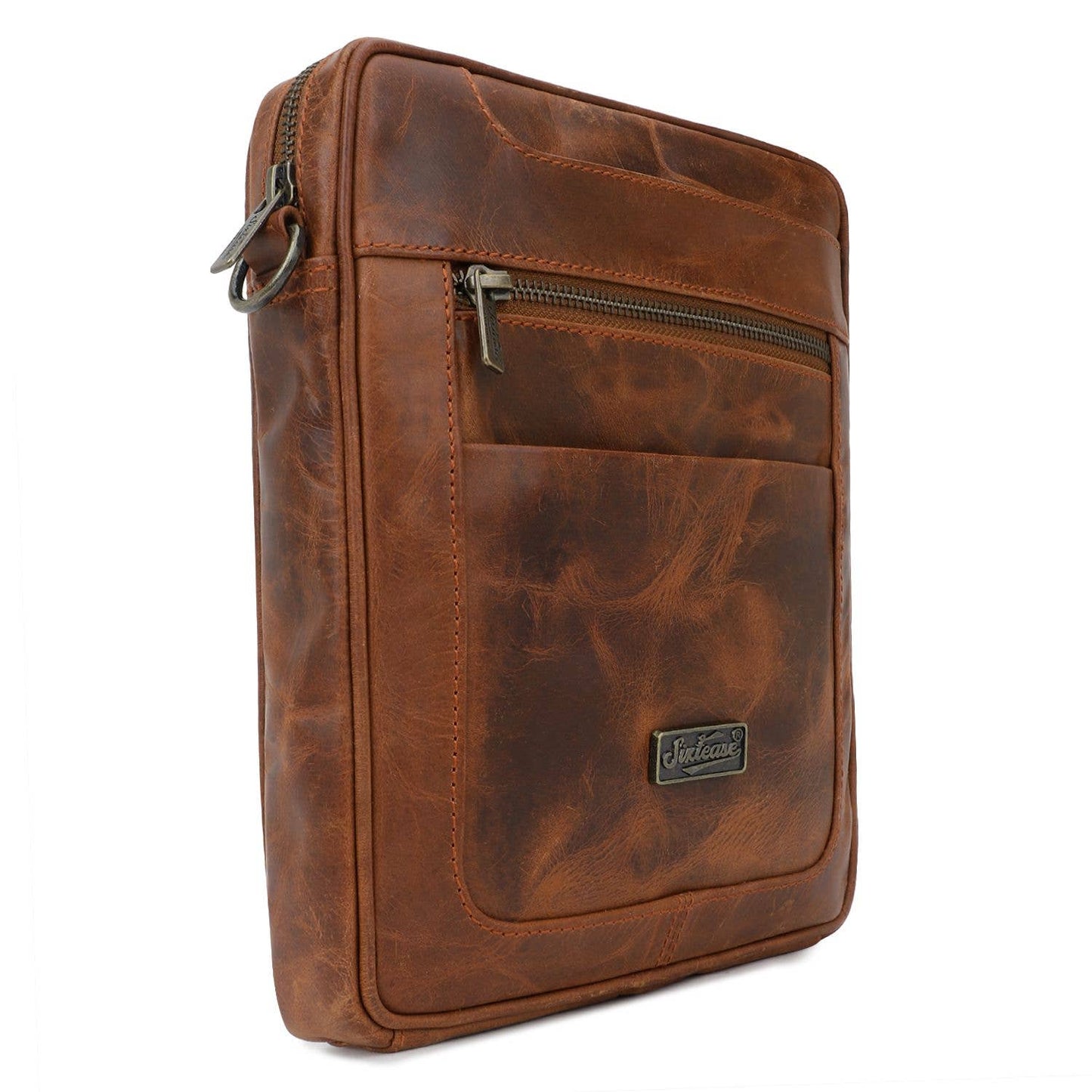 Rustic Genuine Leather Chestnut Crossbody