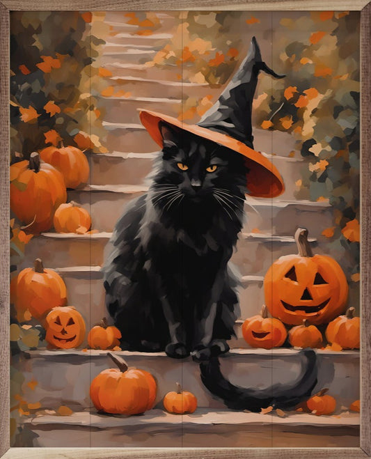Halloween Cat With Hat image 0