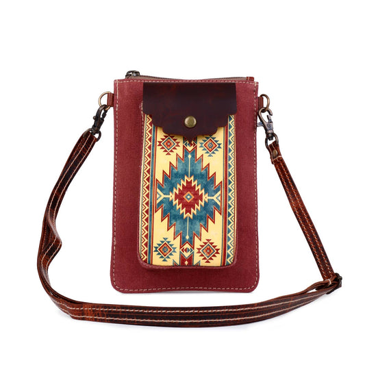 Redwood Aztec Canvas & Leather Small Cross Body image 0