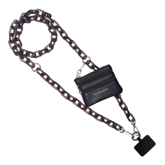 Clip & Go Ice Chain with Pouch: Midnight Black Chain with Black Pouch