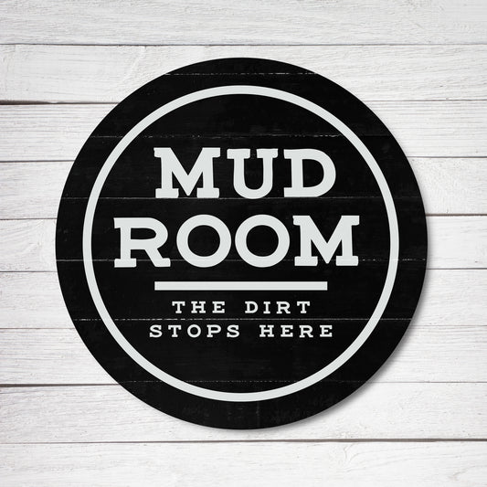 Mudroom The Dirt Stops Here Black Circle image 0