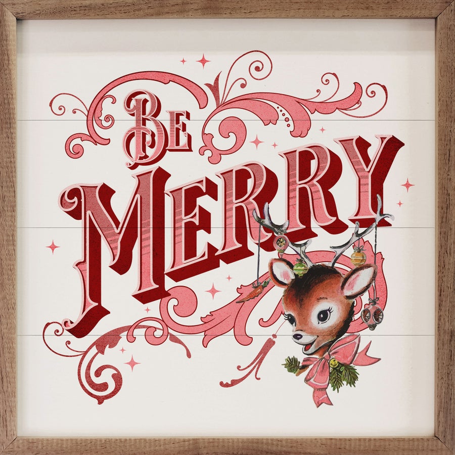 Pink Be Merry Deer White image 0