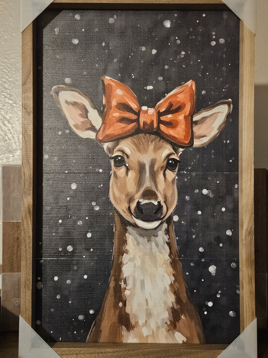 Reindeer With A Red Bow image 0