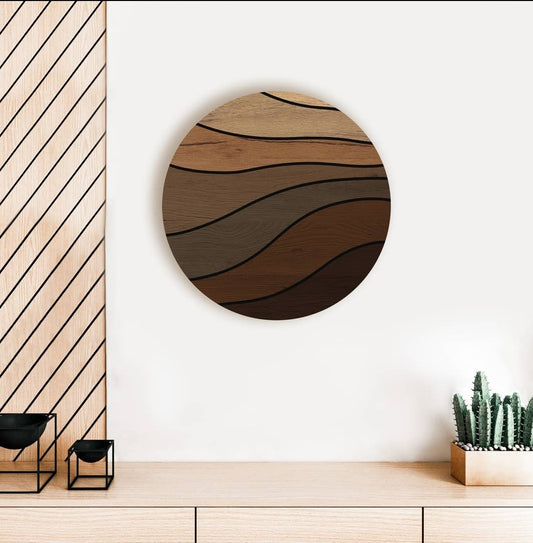 Wood Waves Browns Circle image 0