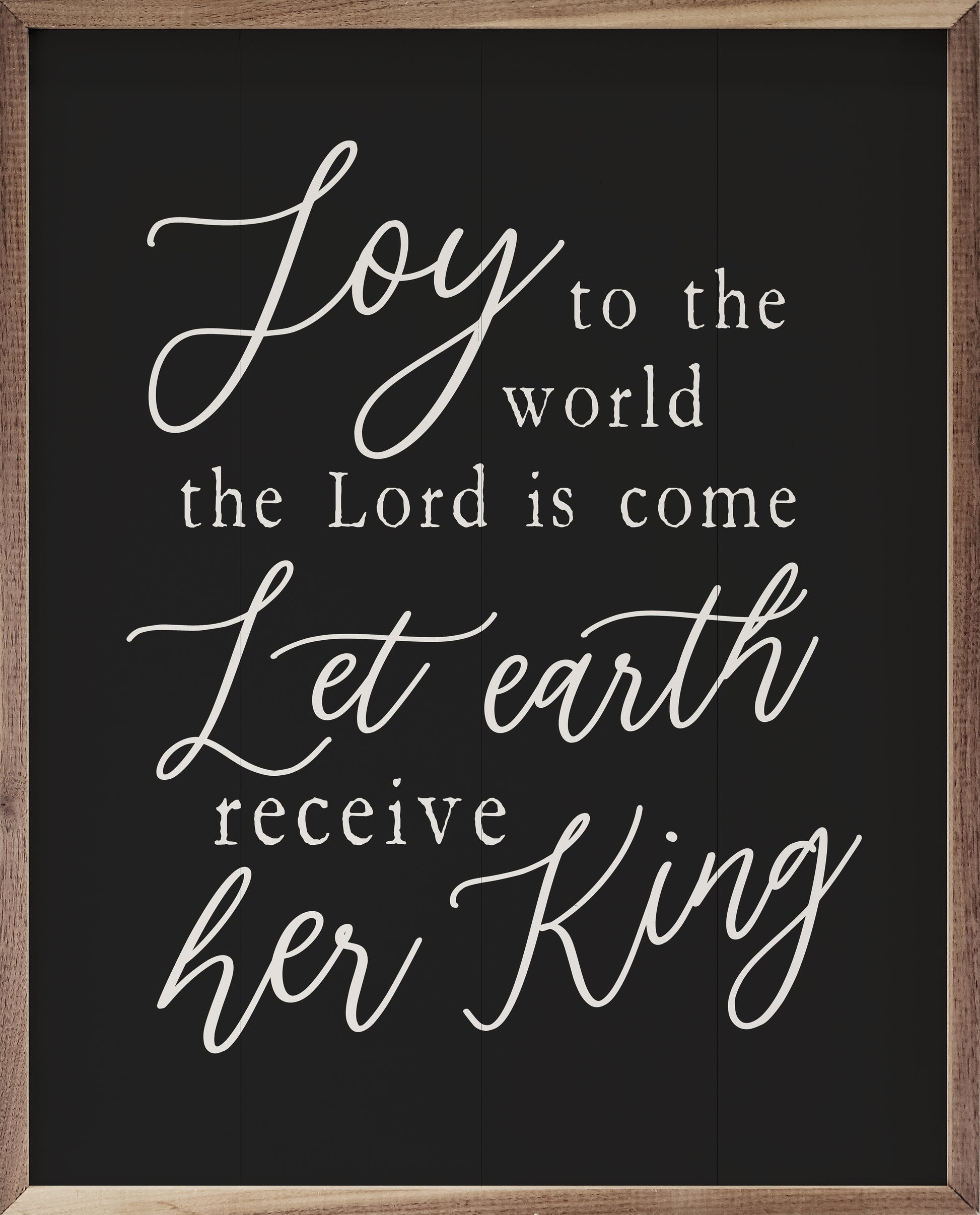 Joy To The World The Lord Is Come Black image 0