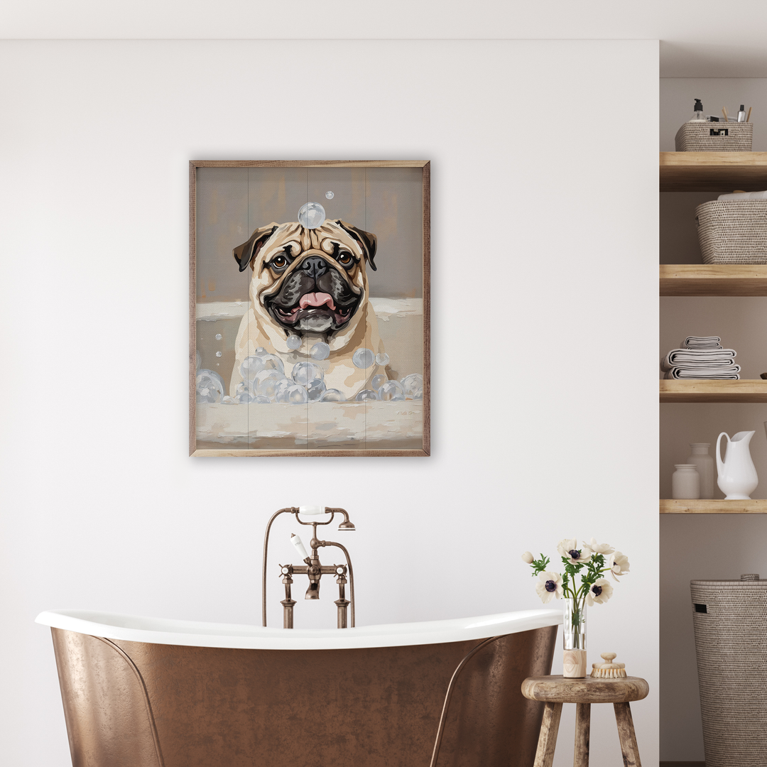 Pug In A Tub image 1