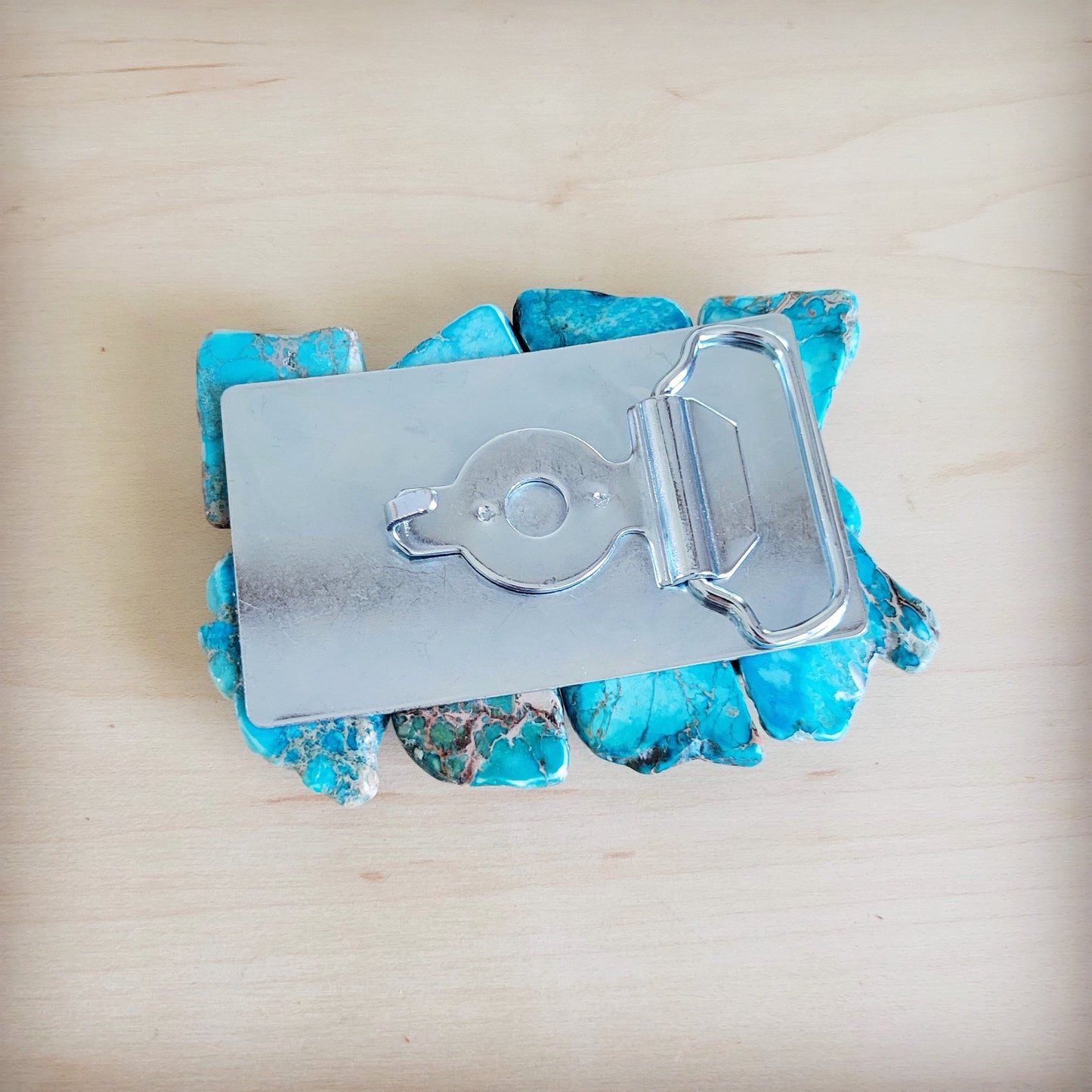 Medium Turquoise Regalite Slab Belt Buckle 908n
