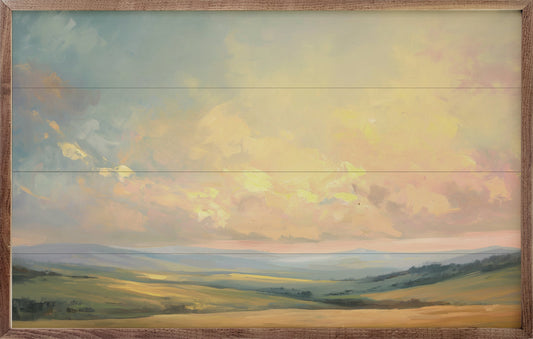 Tranquil Twilight And Golden Fields By Gina Kelly image 0