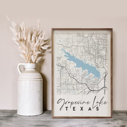 Lake Map Personalized City State image 0