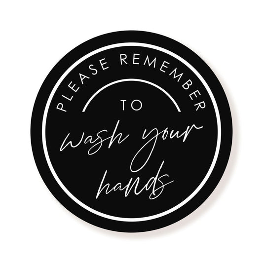 Wash Your Hands Black Circle image 0