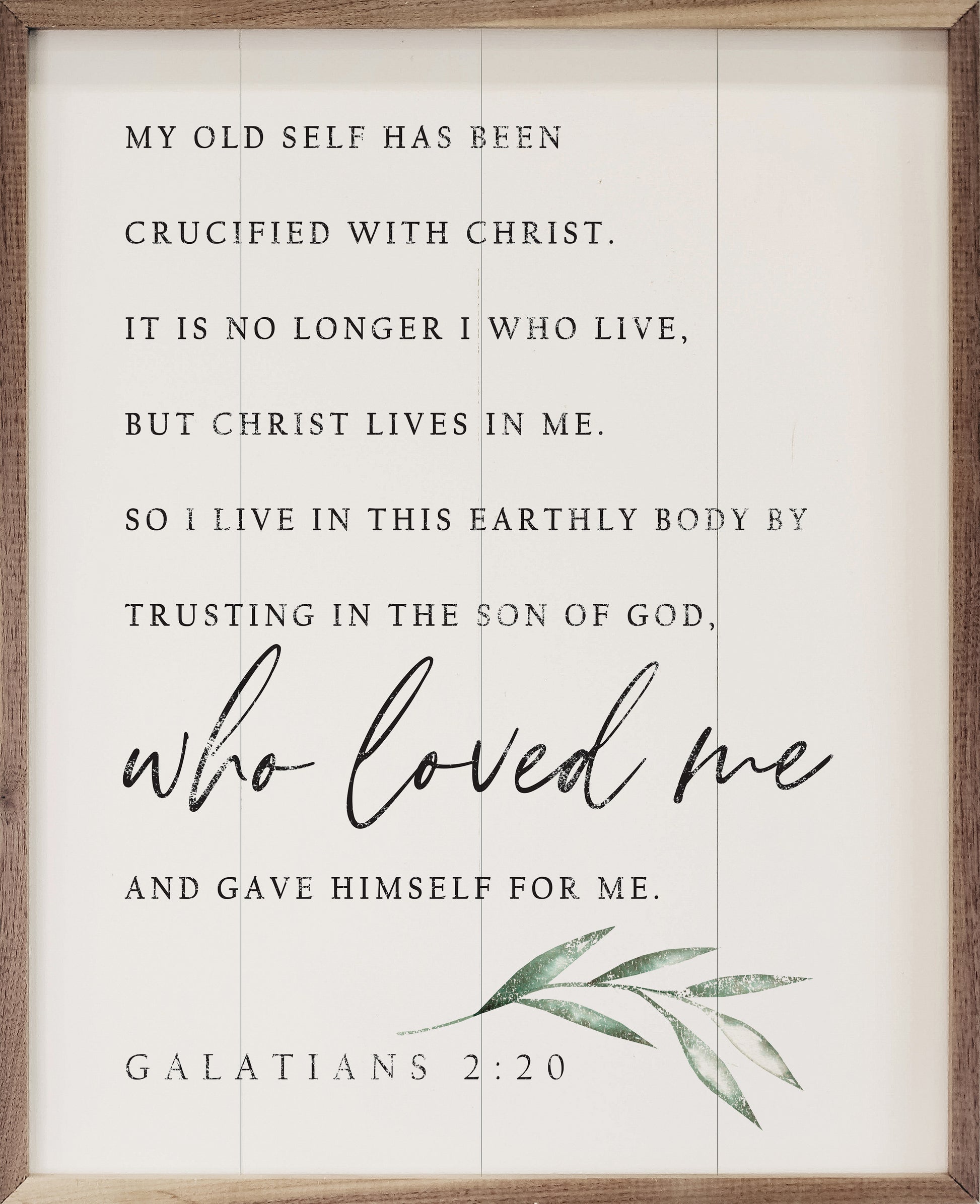 Who Loved Me Greenery Galatians 2:20 White image 1