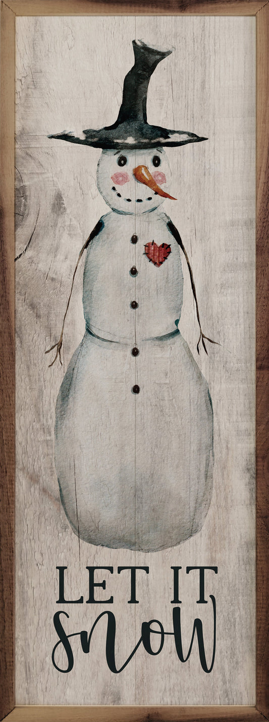 Let It Snow Snowman Whitewash