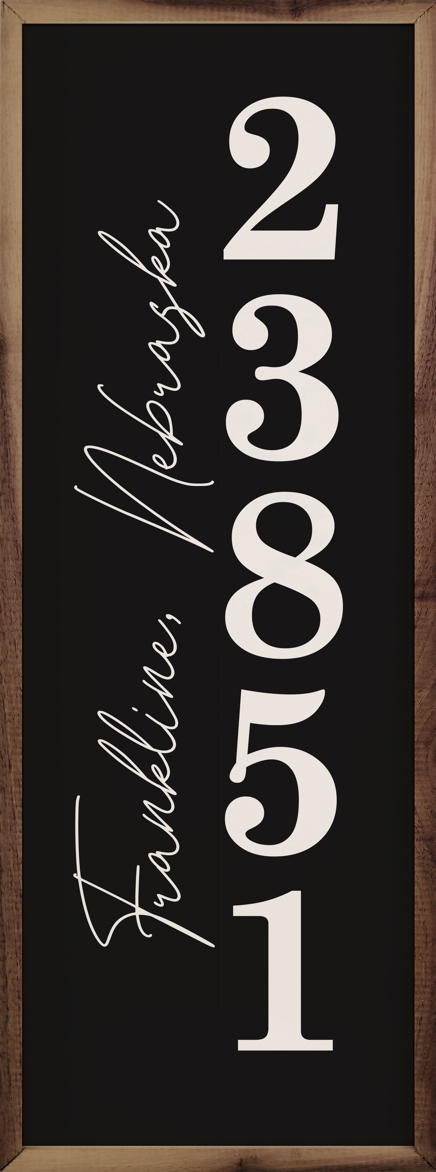 Vertical Personalized City State Zip