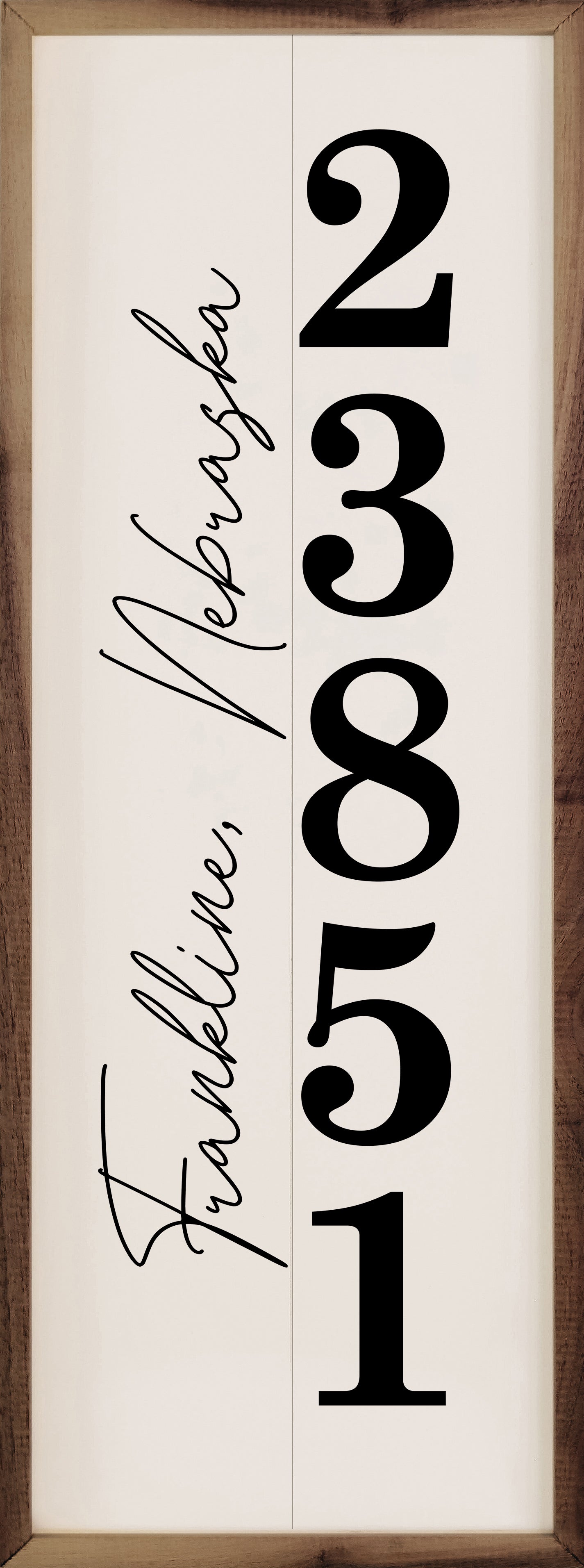 Vertical Personalized City State Zip