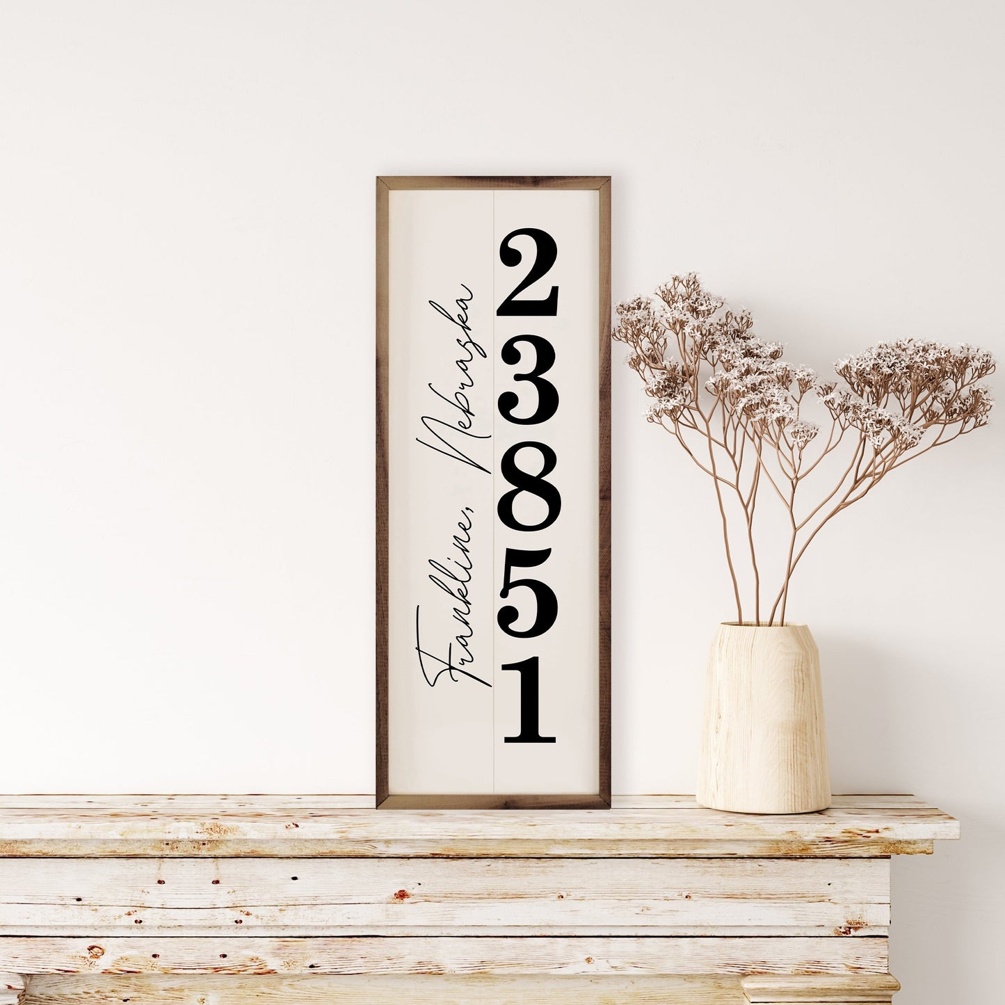 Vertical Personalized City State Zip