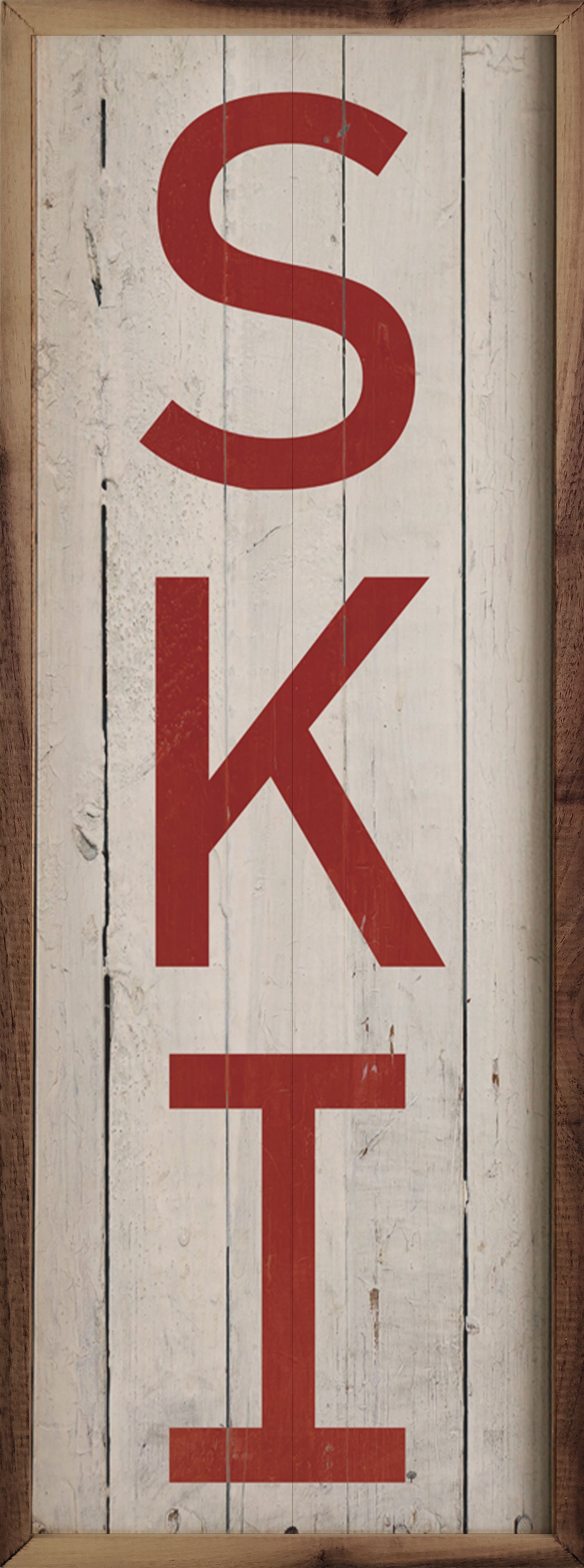 Ski Red Whitewash