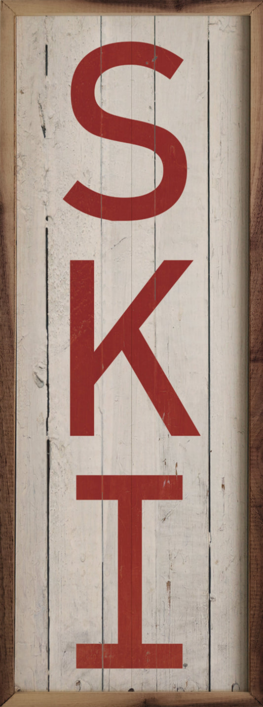 Ski Red Whitewash