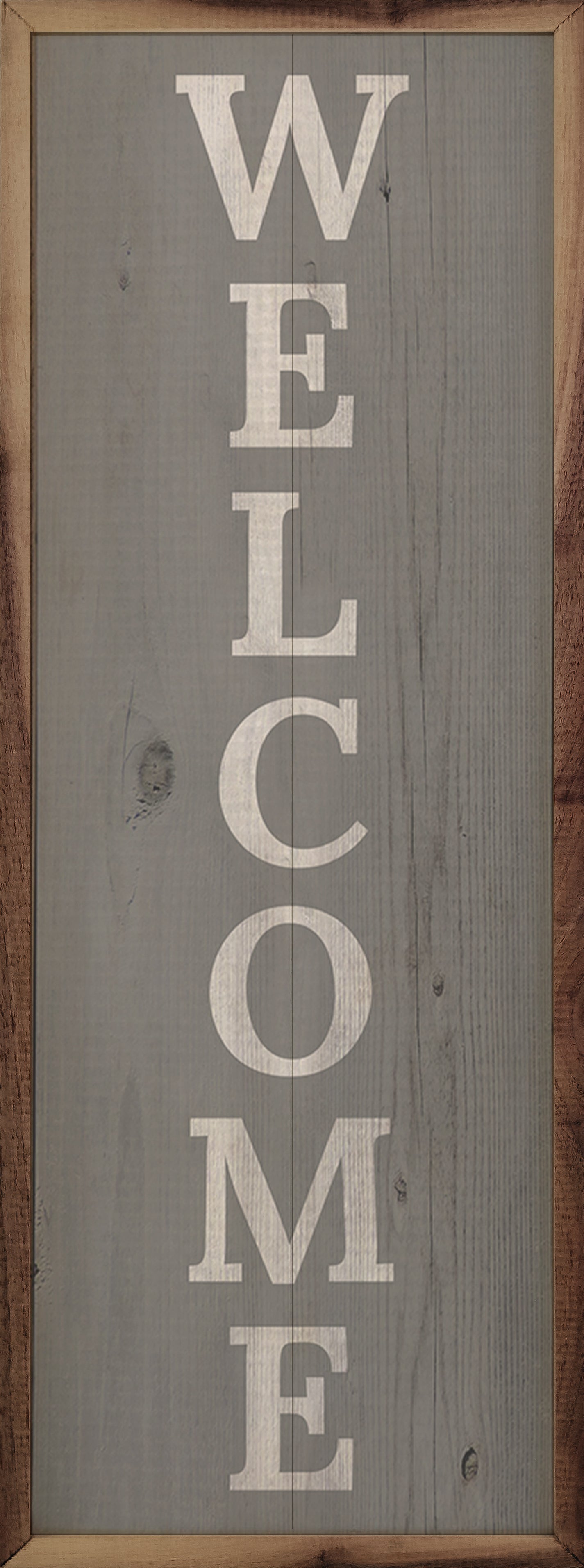 Welcome Distressed Gray