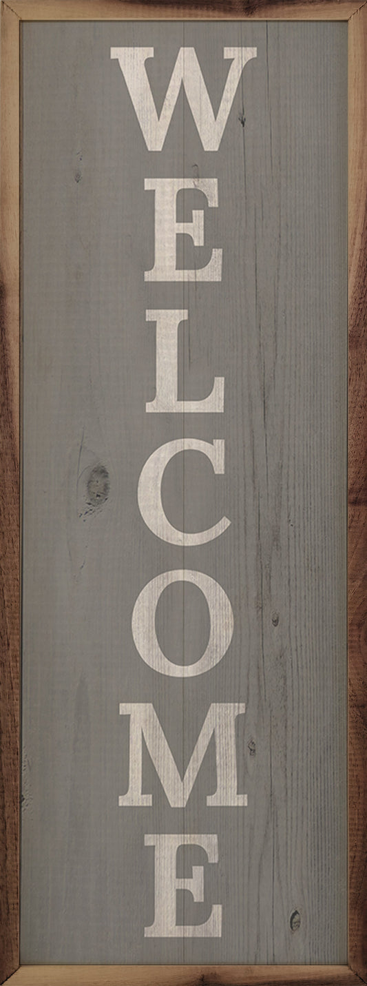 Welcome Distressed Gray