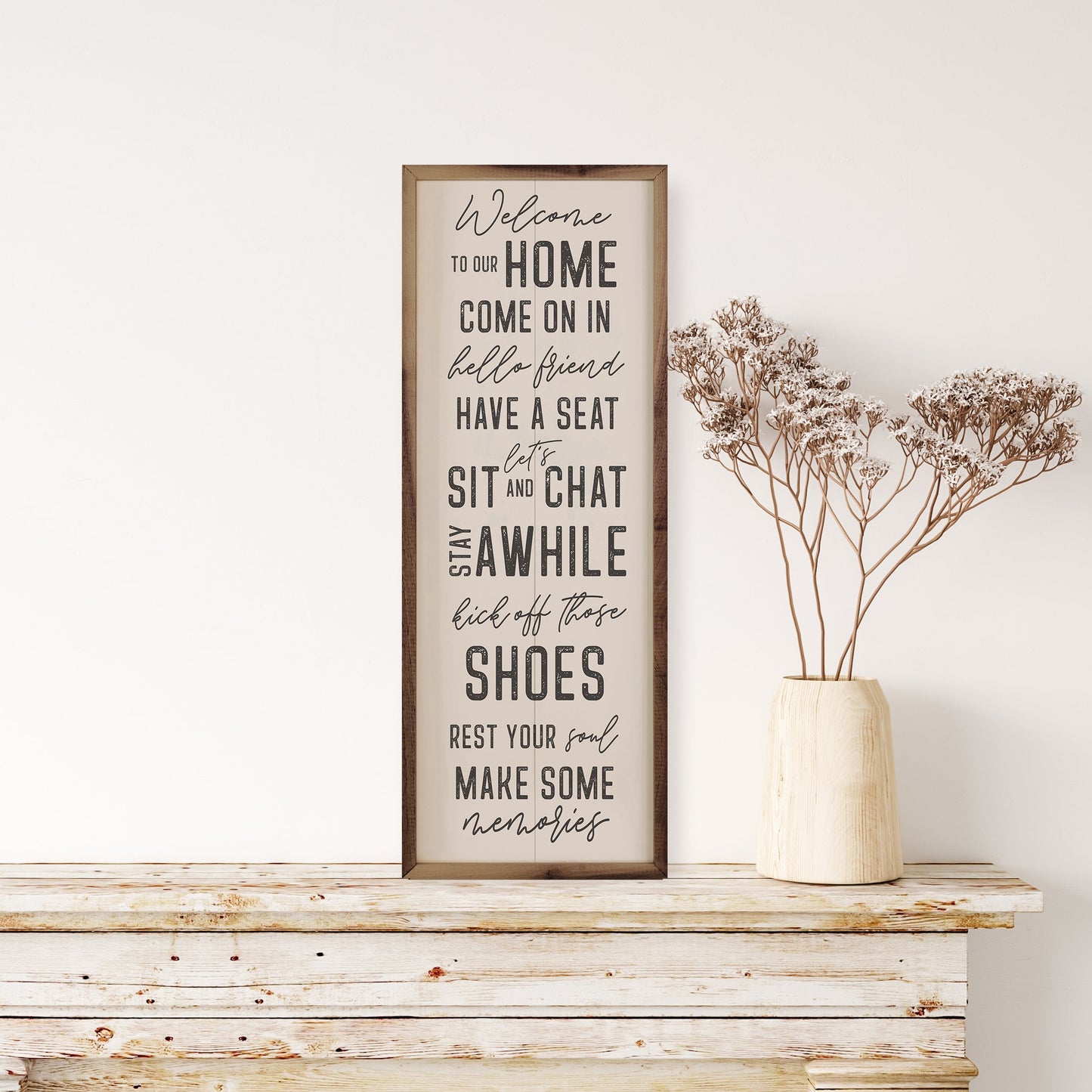 Welcome To Our Home Come On In White