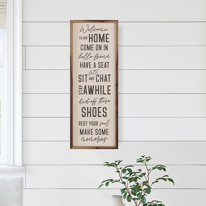 Welcome To Our Home Come On In White