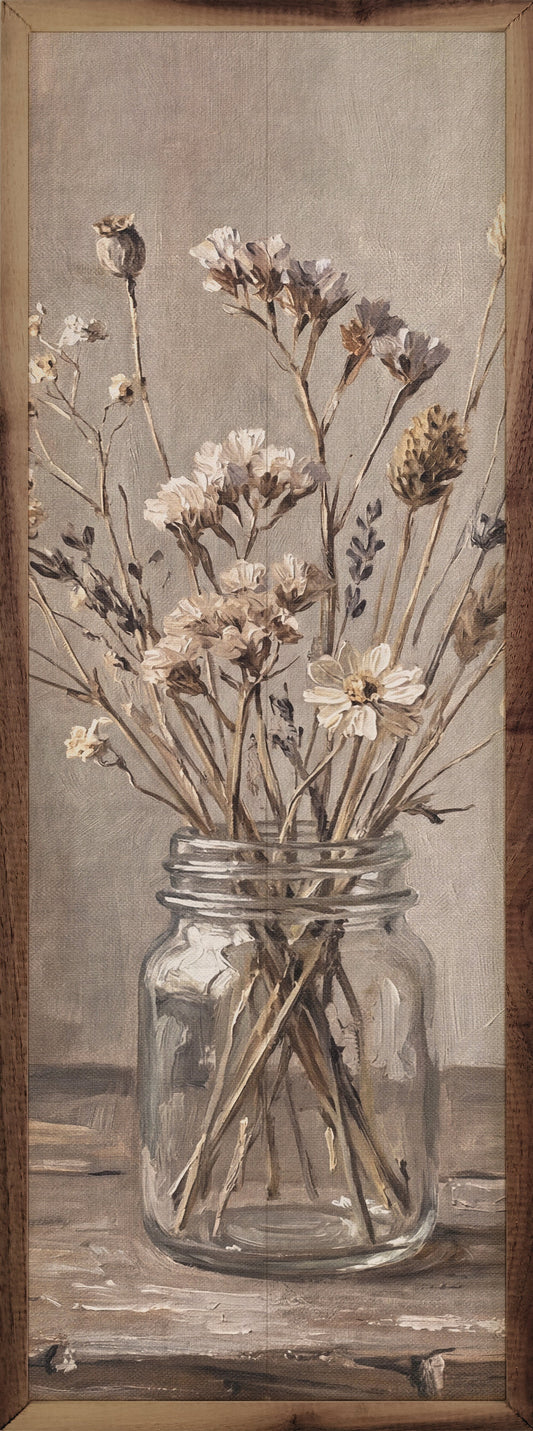Wildflower Bouquet In Glass Jar
