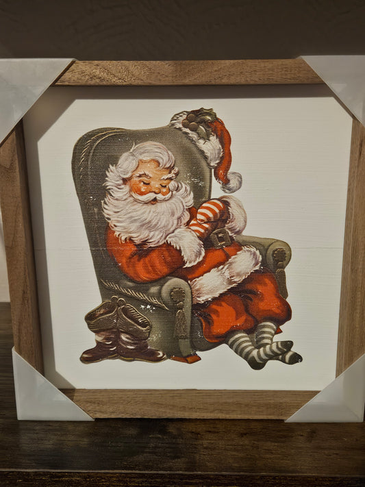 Sleeping Santa Green Chair image 0