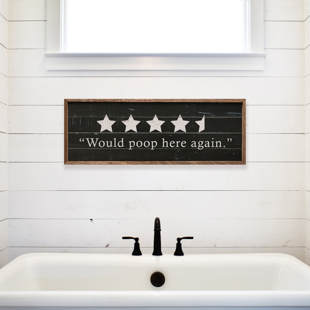 Would poop Here Again Black image 0