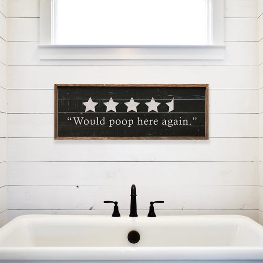 Would poop Here Again Black image 0