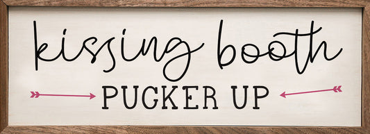 Kissing Booth Pucker Up Arrow White image 0