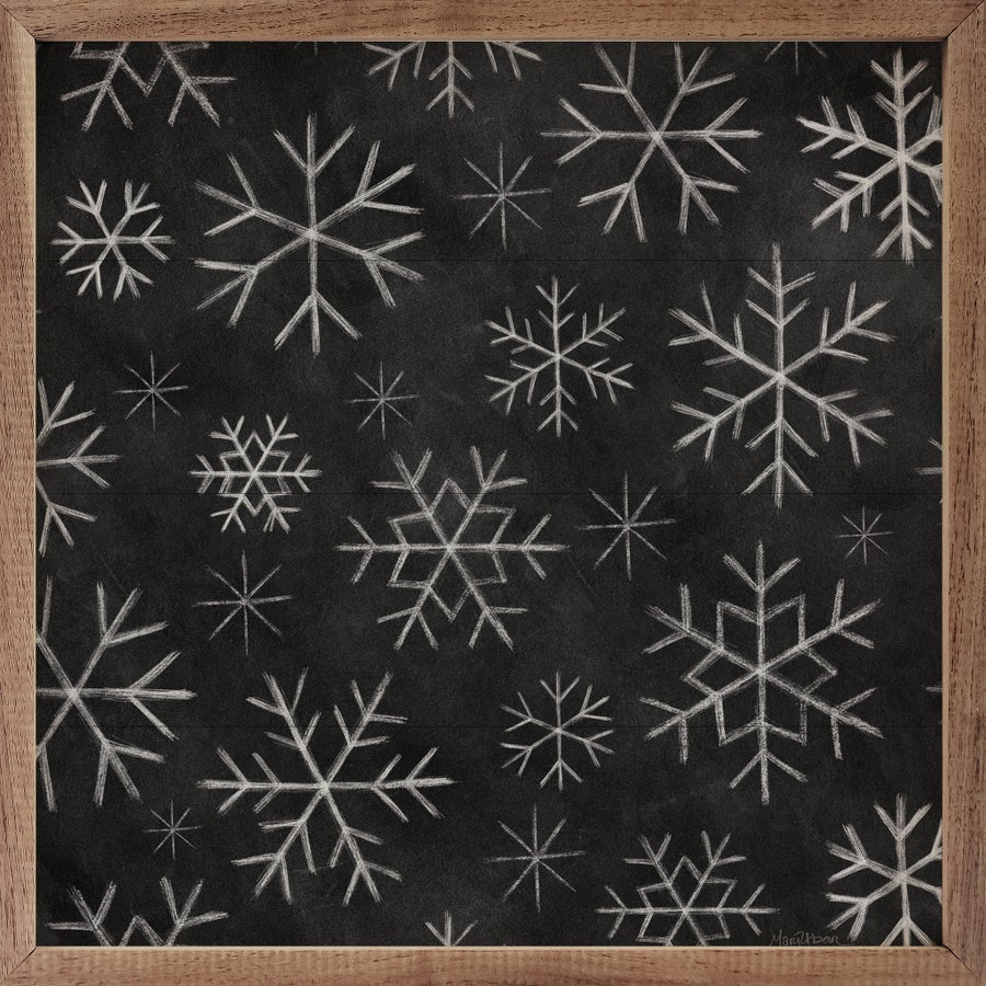 Christmas Chalk Pattern VI Snowflakes By Mary Urban image 0