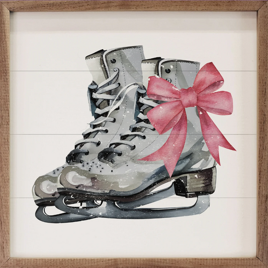 Pair Of Skates With Pink Bow image 0