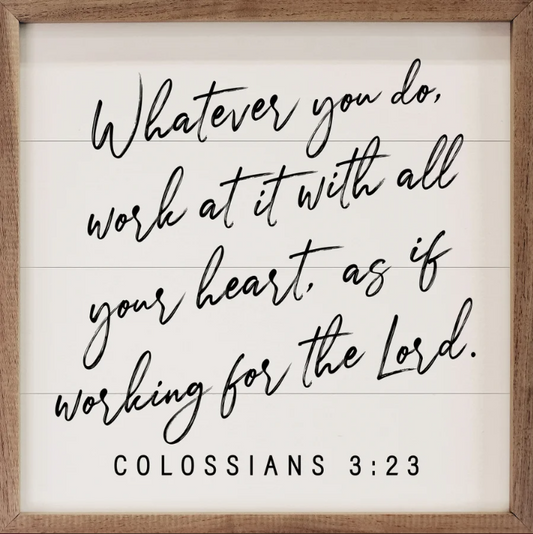 Whatever You Do Colossians 3:23 White image 0