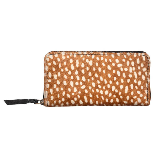 Deer Print Leather Wallet