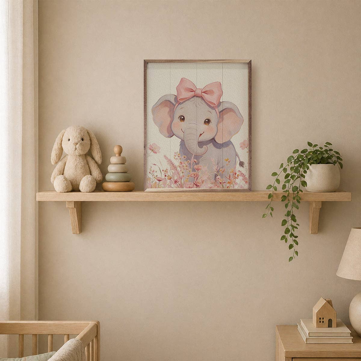 Floral Bow Elephant