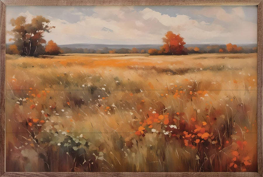 Autumn Field With Orange image 0