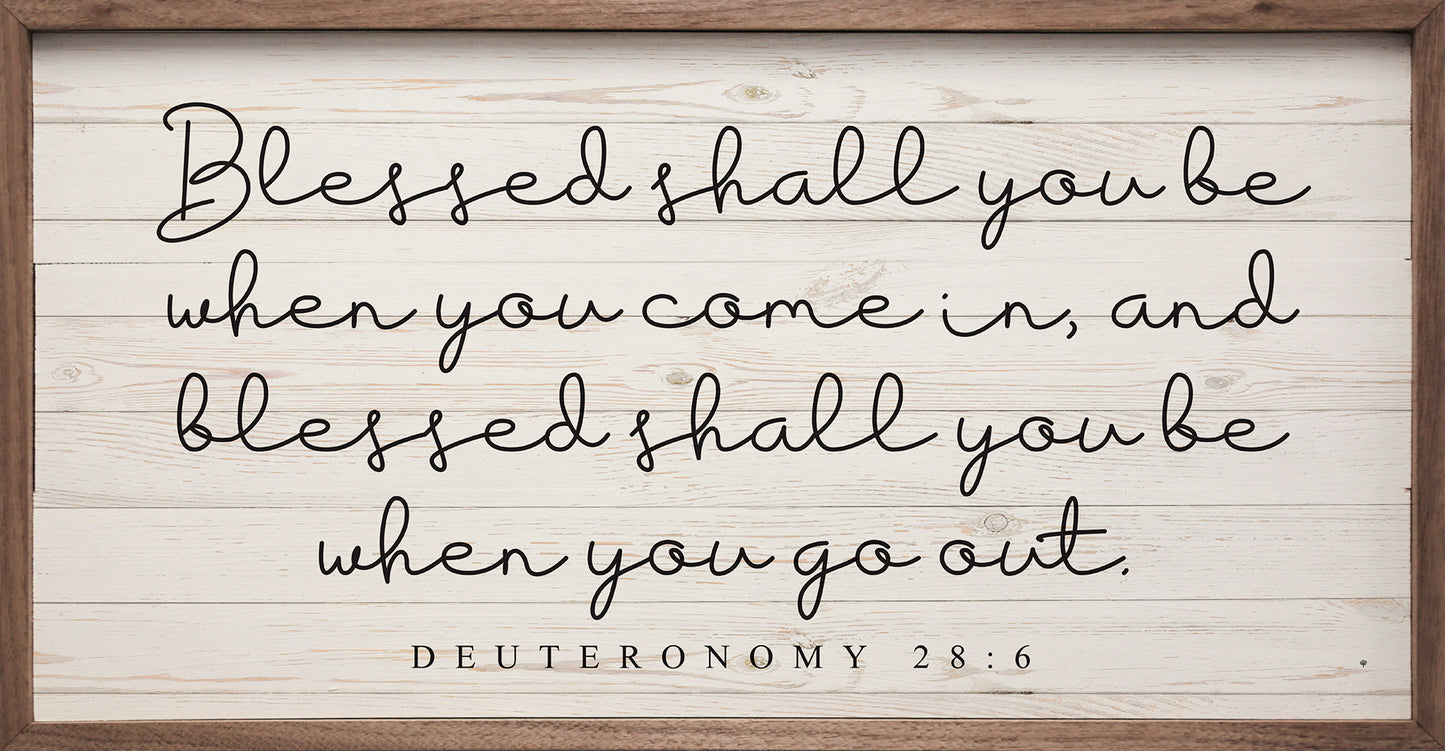 Blessed Shall You Be Deuteronomy 28:6 Whitewash image 0