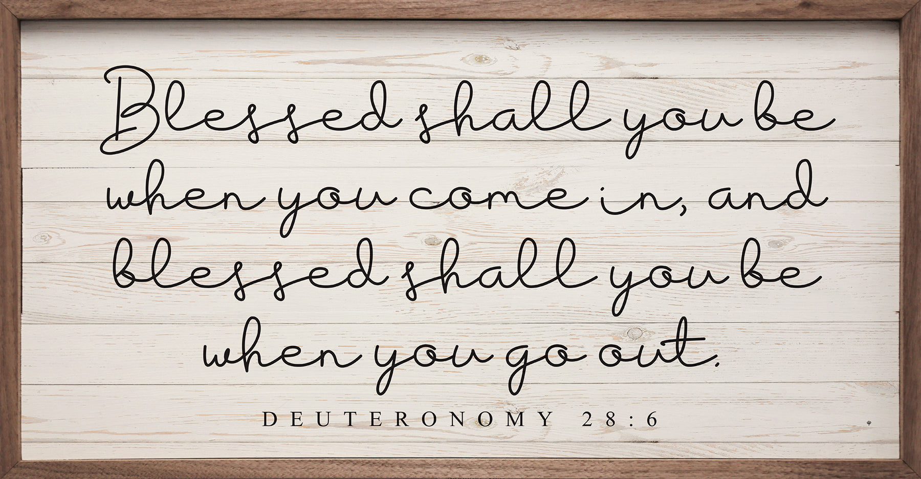 Blessed Shall You Be Deuteronomy 28:6 Whitewash image 0