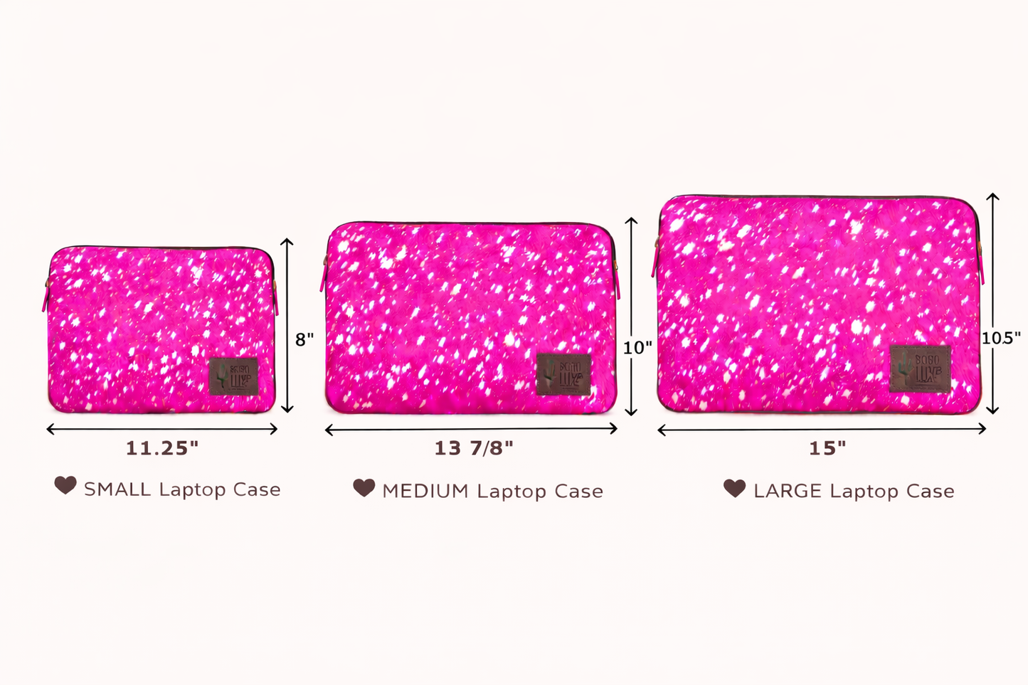Cowhide Laptop Sleeve - Leather Back: LEOPARD + RAINBOW