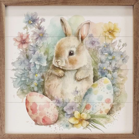 Pastel Easter Bunny And Eggs image 0