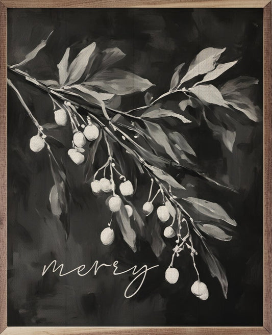 Merry Mistletoe BW image 0