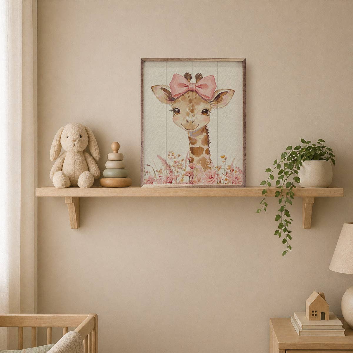 Floral Bow Giraffe: